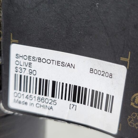 Forever 21 Suede Boots Womens 7 Green Leather Gold Rivets Block Heel Zipper New - Picture 3 of 16